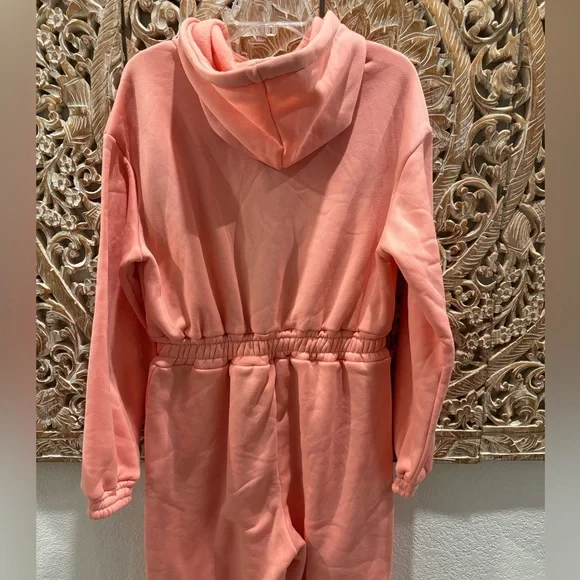 Cozypoin Fleece Jumpsuit, Zip Front, Light Pink, NWOT- size XL - Picture 5 of 12